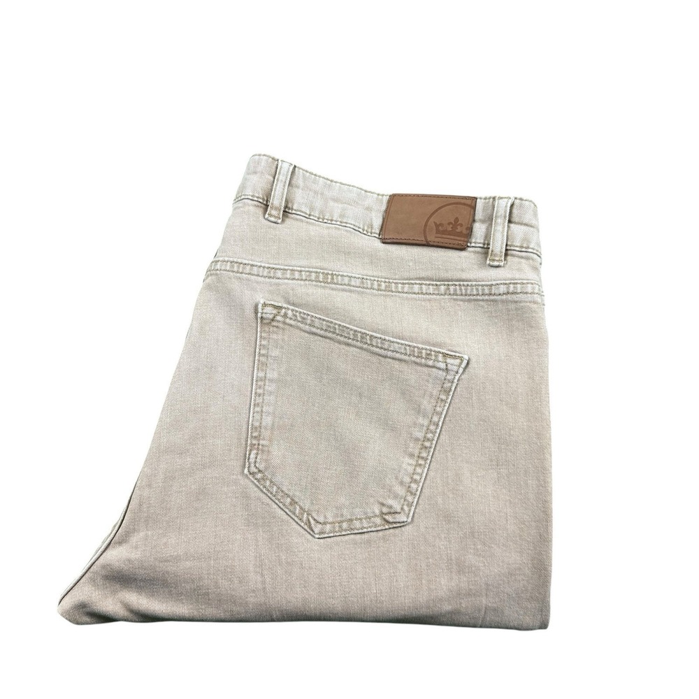 Peter Millar Crown Crafted Light Tan 5 Pocket Mens Pant Size 40X31 Excellent